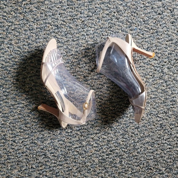 Stunning Donna Karan New York Neutral Strappy Sandals Size 8 - Picture 4 of 16